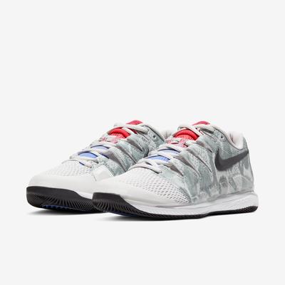 Nike Womens Air Zoom Vapor X Tennis Shoes - Thunder Grey/Laser Crimson - main image