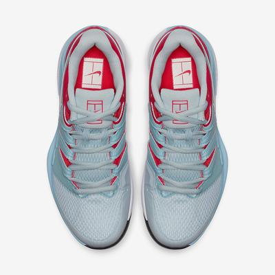 Nike Womens Air Zoom Vapor X Tennis Shoes - Still Blue/Bright Crimson - main image