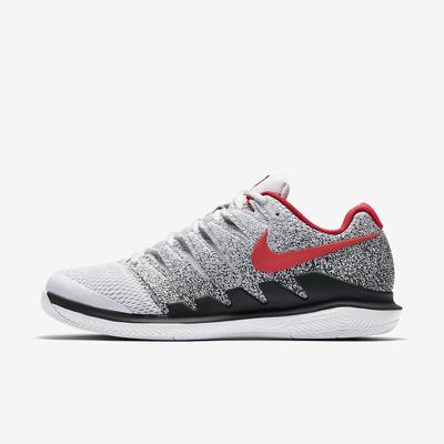 Nike Mens Air Zoom Vapor X Tennis Shoes - Pure Platinum/Red - main image