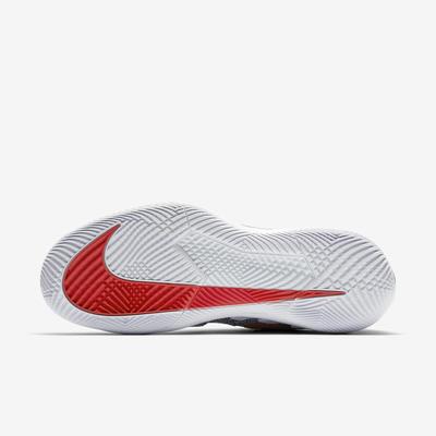 Nike Mens Air Zoom Vapor X Tennis Shoes - Pure Platinum/Red - main image