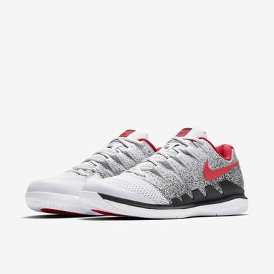 Nike Mens Air Zoom Vapor X Tennis Shoes - Pure Platinum/Red - main image
