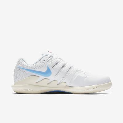 Nike Mens Air Zoom Vapor X Tennis Shoes - White/Blue - main image