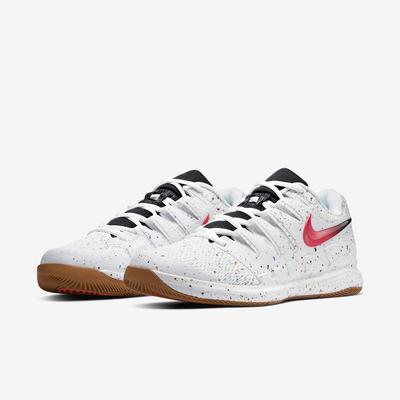 Nike Mens Air Zoom Vapor X Tennis Shoes - White/Laser Crimson - main image