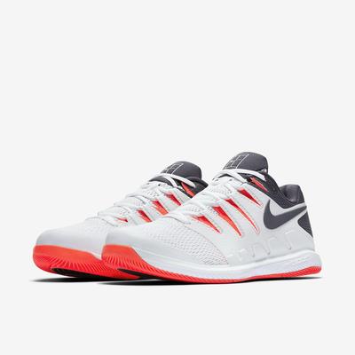 Nike Mens Air Zoom Vapor X Tennis Shoes - White/Orange - main image