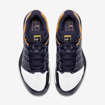 Nike Mens Air Zoom Vapor X Tennis Shoes - Blackened Blue/Orange Peel