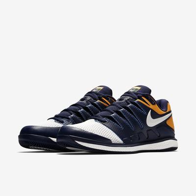 Nike Mens Air Zoom Vapor X Tennis Shoes - Blackened Blue/Orange Peel - main image