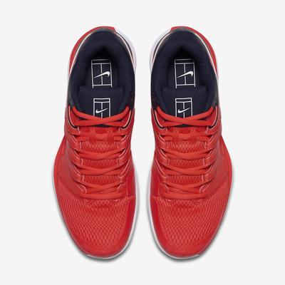 Nike Mens Air Zoom Vapor X Tennis Shoes - Bright Crimson/Blackened Blue