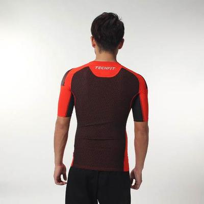 Adidas Mens Techfit Cool Short Sleeve Top - Bold Orange - main image
