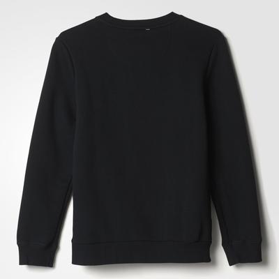 Adidas Boys Essentials Logo Crew Sweatshirt - Black/Solar Blue