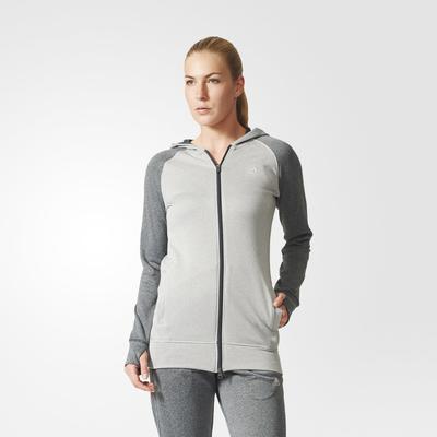 Adidas Womens Ultimate Fleece Hoodie - Grey - main image