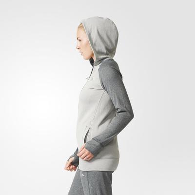 Adidas Womens Ultimate Fleece Hoodie - Grey - main image