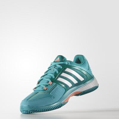 Adidas Womens Barricade Club Tennis Shoes - Green - main image