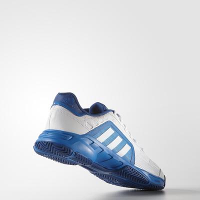 Adidas Mens Barricade Court 2.0 Tennis Shoes - White/Shock Blue - main image