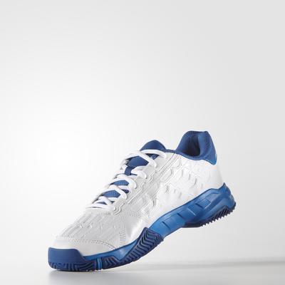 Adidas Mens Barricade Court 2.0 Tennis Shoes - White/Shock Blue - main image