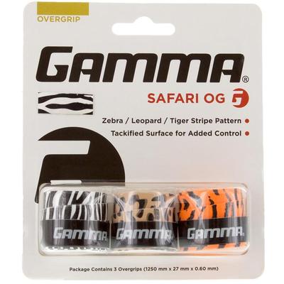 Gamma Safari Overgrips (Pack of 3) - Zebra/Leopard/Tigar