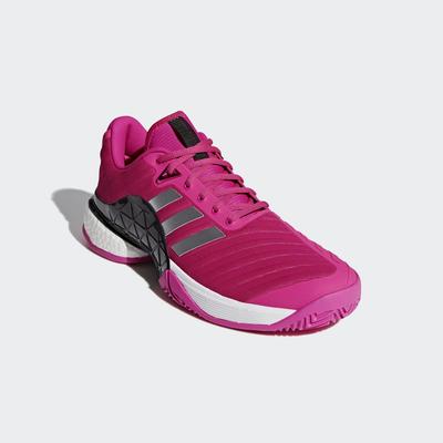 Adidas Mens Barricade Boost 2018 Tennis Shoes - Shock Pink/Legend Ink - main image