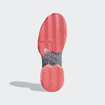 Adidas Mens Barricade Code Boost 2018 Tennis Shoes - Matte Silver/Scarlet - main image