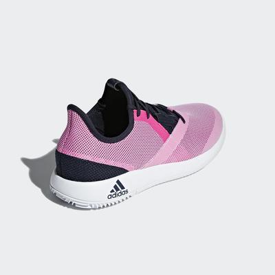 Adidas Womens Adizero Defiant Bounce Tennis Shoes - Legend Ink/Shock Pink