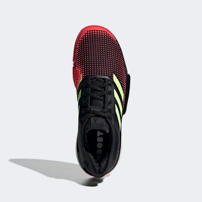 Adidas Mens SoleCourt Tennis Shoes - Black/Shock Red