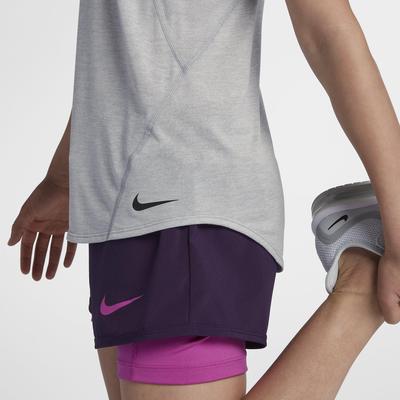 Nike Girls Dri-FIT Training Tank Top - Wolf Grey/Black - main image