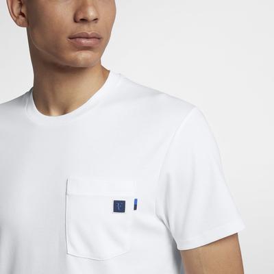 Nike Mens RF Short Sleeve Tennis Top - White - main image