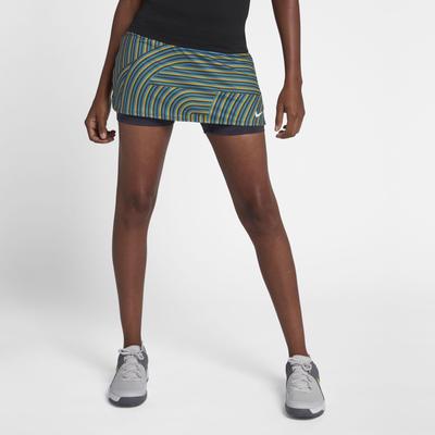 Nike Womens Printed Skort - Peat Moss/Mustard/Black - main image