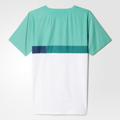 Adidas Mens Barricade Tee - White/Shock Mint - main image