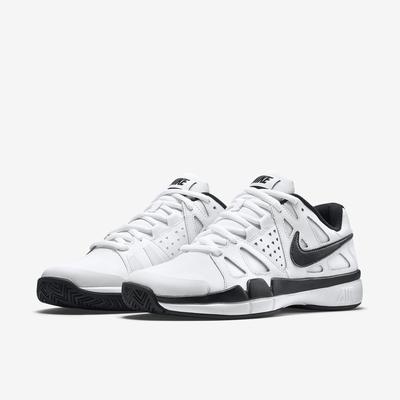 Nike Mens Air Vapor Advantage Leather Tennis Shoes White Black