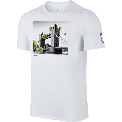 Nike Mens NikeCourt Tennis Tee Wimbledon - White/Black  - main image