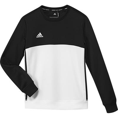 Adidas Kids T16 Crew Sweat Top - Black/White - main image