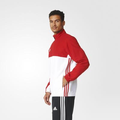 Adidas Mens T16 Team Jacket - Red/White - main image