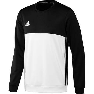 Adidas Mens T16 Crew Sweat Top - Black/White - main image