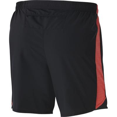 Nike Mens Challenger Brief Lined 7 Inch Shorts - Black/Ember Glow - main image