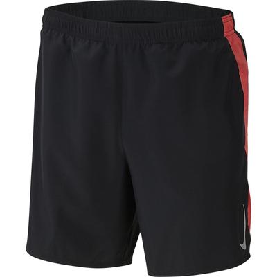 Nike Mens Challenger Brief Lined 7 Inch Shorts - Black/Ember Glow - main image