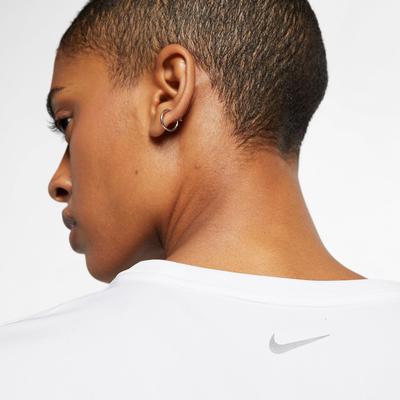 Nike Womens Miler Short Sleeve Top - White