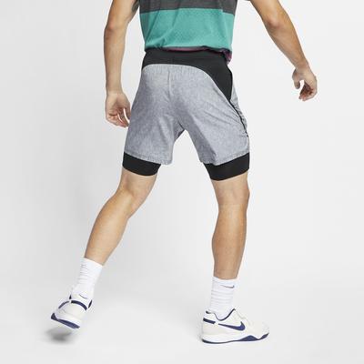 Nike Mens Flex Ace Printed Tennis Shorts - Cool Grey/Black - main image