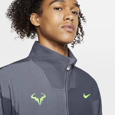 Nike Mens Rafa Tennis Jacket - Light Carbon/Volt Glow