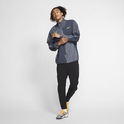 Nike Mens Rafa Tennis Jacket - Light Carbon/Volt Glow - main image