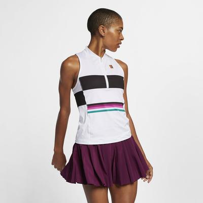 Nike Womens Power Slam Tennis Tank - White/Black - main image