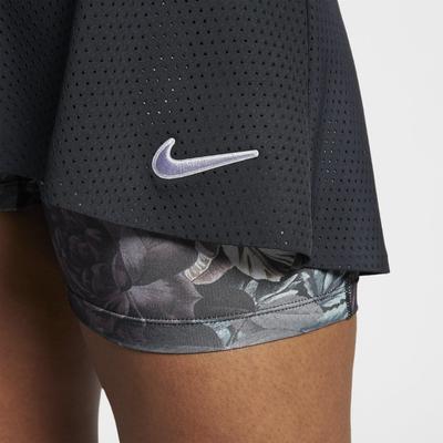 Nike Womens Dri-FIT Tennis Skort - Black/Oxygen Purple - main image