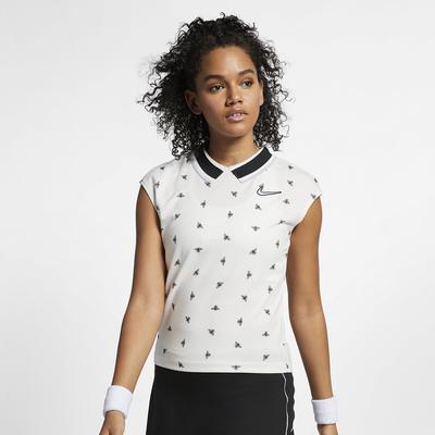 Nike Womens Dry Tennis Top - Sail/Oxygen Purple - main image
