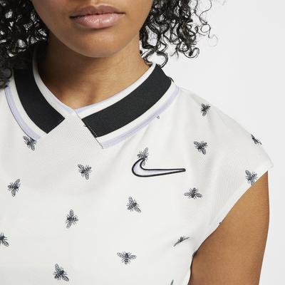 Nike Womens Dry Tennis Top - Sail/Oxygen Purple - main image