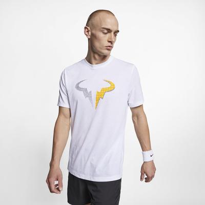 Nike Mens Dri-FIT Rafa T-Shirt - White/Laser Orange - main image