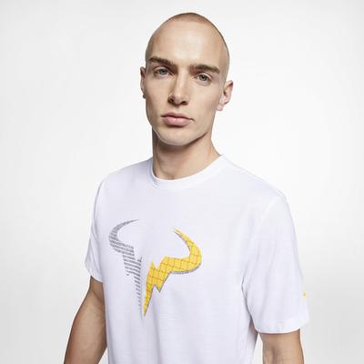 Nike Mens Dri-FIT Rafa T-Shirt - White/Laser Orange - main image