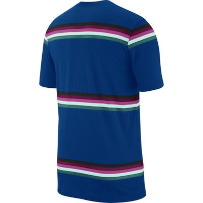 Nike Mens Striped T-Shirt - Indigo Force/Multi Coloured - main image