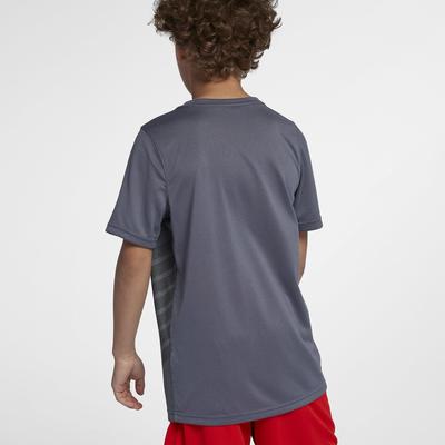 Nike Boys Rafa Tee - Light Carbon/Hyper Crimson - main image
