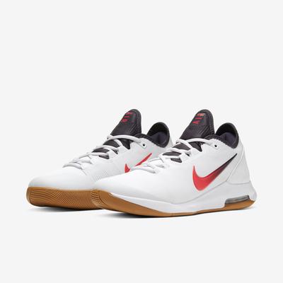 Nike Mens Air Max Wildcard Tennis Shoes - White/Laser Crimson/Gridiron - main image