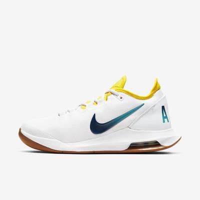 Nike Womens Air Max Wildcard Tennis Shoes - White/Valerian Blue/Yellow - main image
