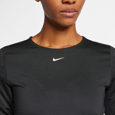 Nike Womens Long Sleeved Mesh Top - Black - main image