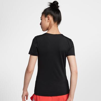 Nike Pro Womens Short Sleeved Training Top - Black/White - main image